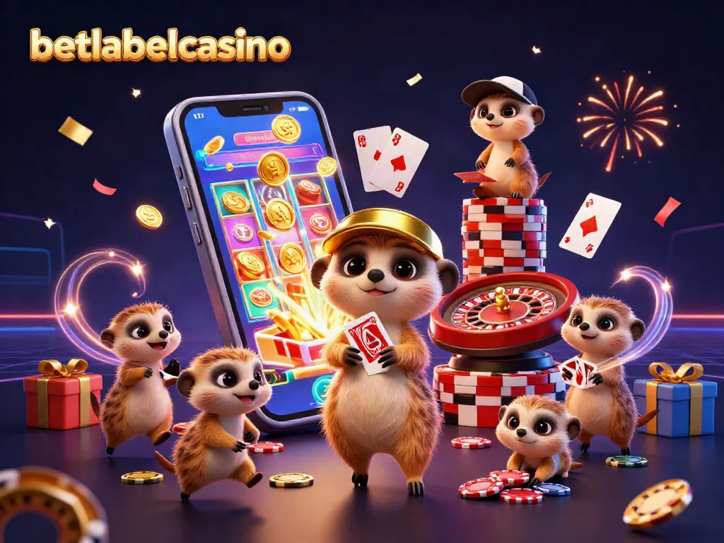 Experience vibrant gameplay at betlabelcasino with meerkats running a lively casino